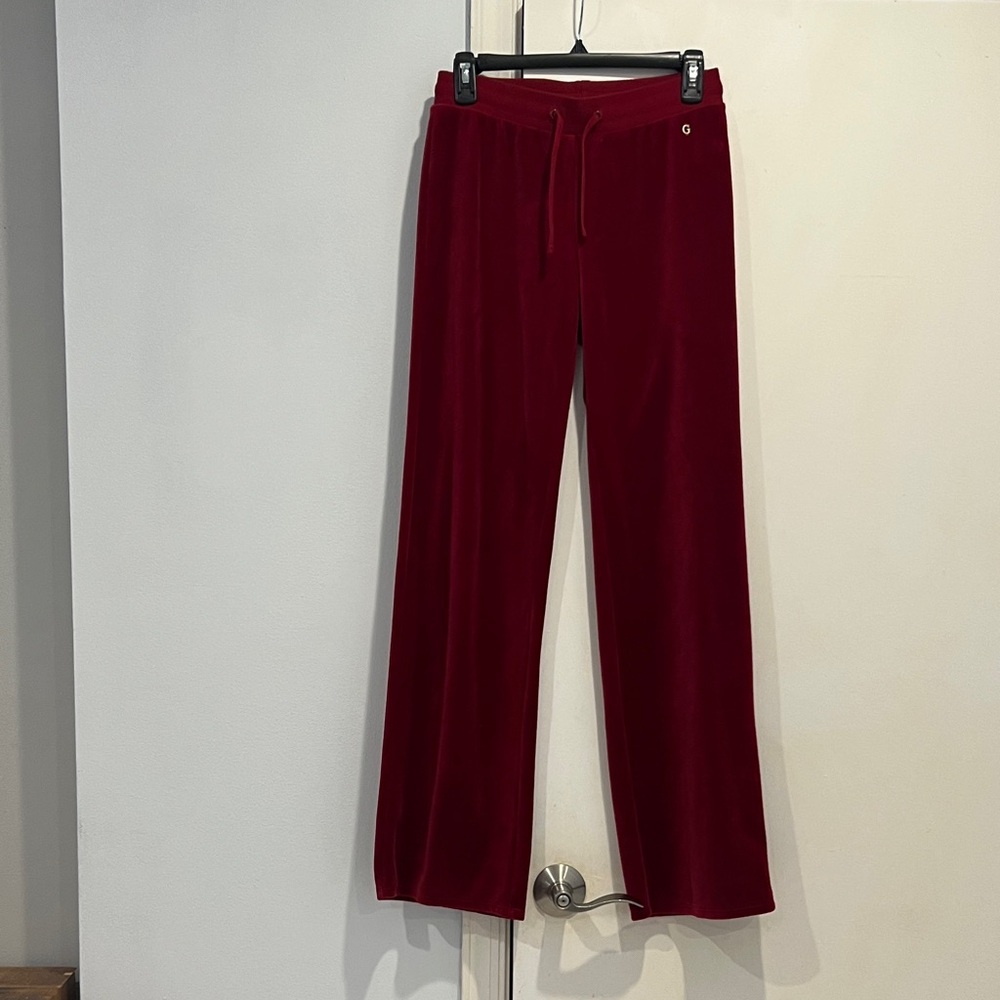 Guess Red Velvet Sweatpants